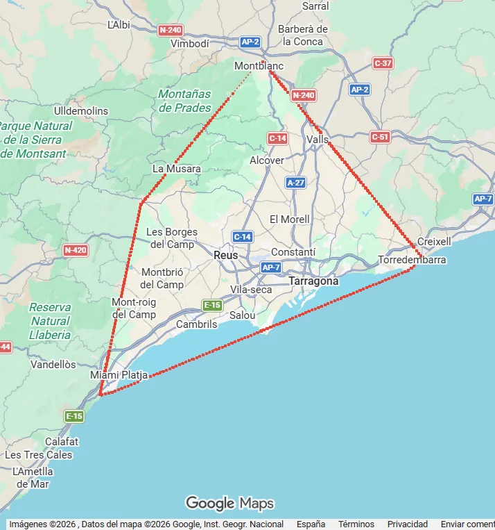 Mapa de la zona de servicio de EDALSA Reformas y Servicios