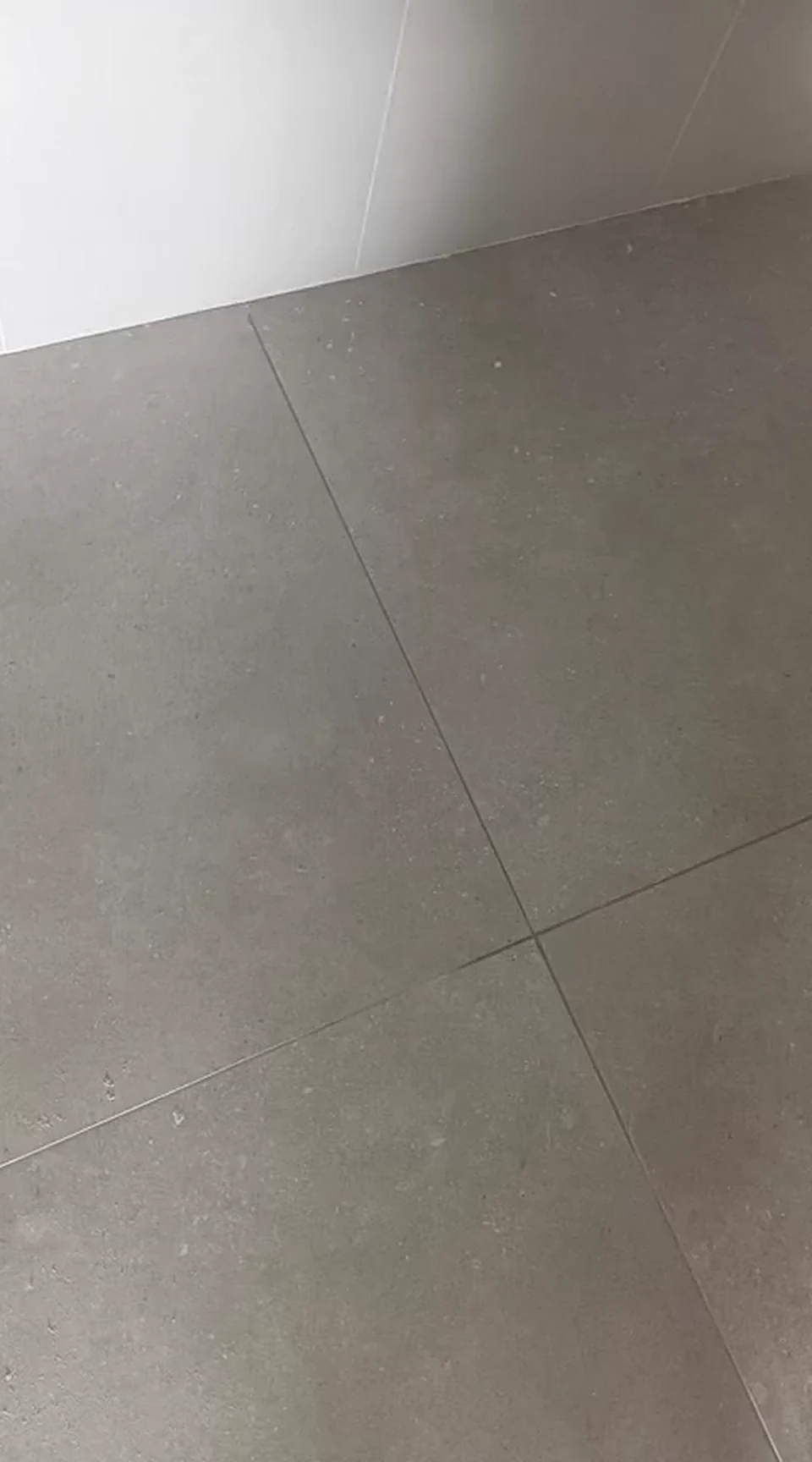 Suelo del baño con borada y acabado continuo en reforma de local en Tarragona